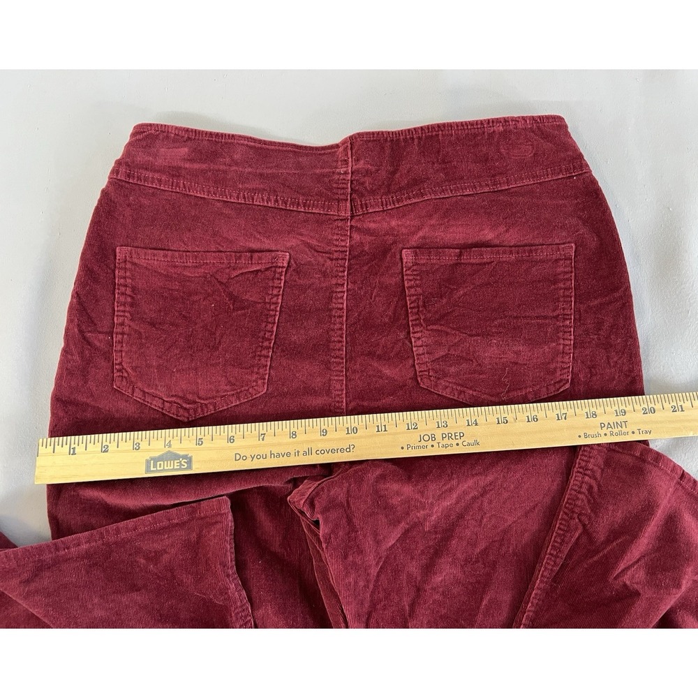 No Boundaries Juniors Red Corduroy High Rise Flare Pants E-Waistband Pull-On L - Picture 9 of 10